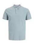 JACK & JONES Tričko 'JJEPAULOS'  modrozelená / biela