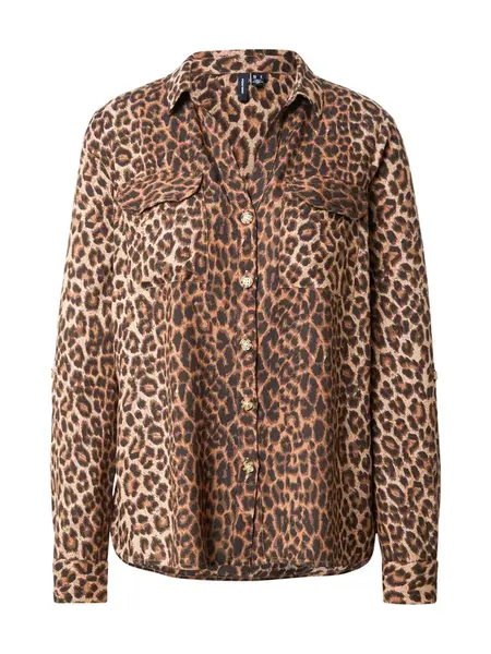 VERO MODA Blúzka 'VMBUMPY'  hnedá / svetlohnedá / tmavohnedá