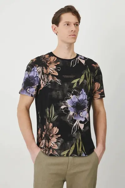 Bavlněné tričko Medicine pánské, černá barva