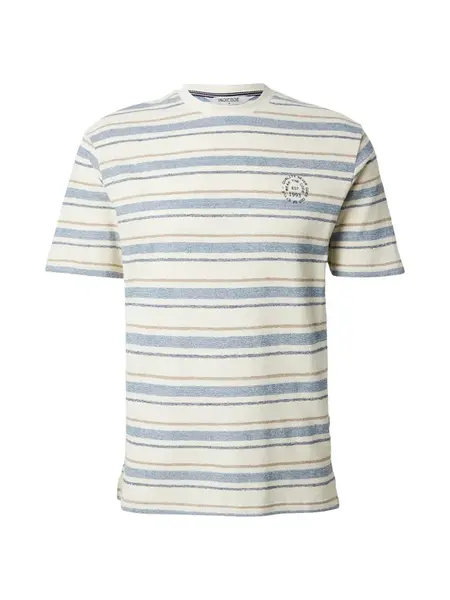 INDICODE JEANS Tričko 'Eron'  modrá / sivá / biela