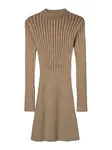 Bershka Pletené šaty  hnedá