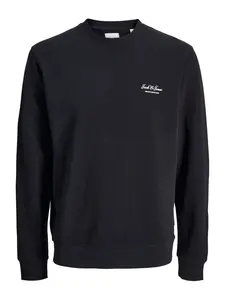 JACK & JONES Mikina 'JJEARCHIVE'  čierna / biela