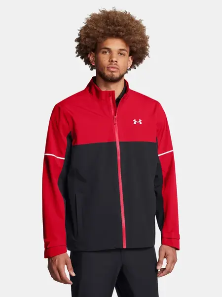 Pánská bunda Under Armour DRIVE RAIN JACKET-RED - Pánské