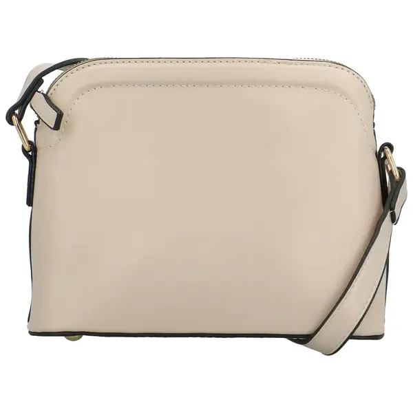 Trendy dámská koženková crossbody kabelka Dagoma, krémová