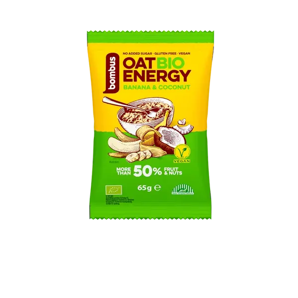 BOMBUS Oat energy banana & coconut ovesná kaše 65 g BIO