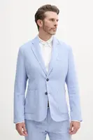 Plátěné sako United Colors of Benetton pánské, modrá barva, 23B3UW014