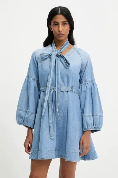 Džínové šaty Answear.LAB modrá barva, mini