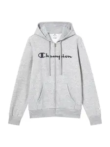 Champion Authentic Athletic Apparel Tepláková bunda  sivá / čierna