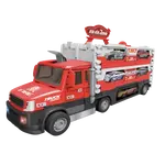 Hasičský truck 2v1 se světlem a zvukem a 6 auty
