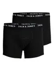 JACK & JONES Boxerky  čierna / biela