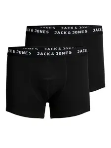 JACK & JONES Boxerky  čierna / biela