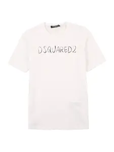 DSQUARED2 Tričko  čierna melírovaná / biela