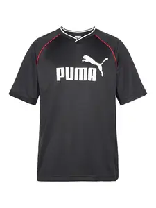PUMA Funkčné tričko 'Essentials'  červená / čierna / biela