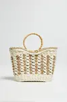 Marisse White Basket Bag