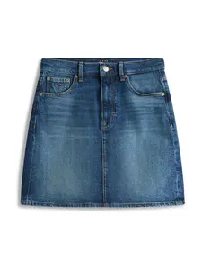 Tommy Jeans Sukňa  modrá denim