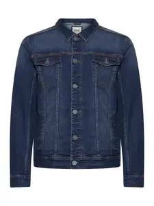 BLEND Prechodná bunda  modrá denim / tmavomodrá