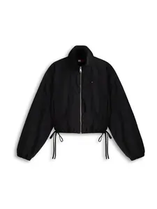 Tommy Jeans Prechodná bunda  čierna