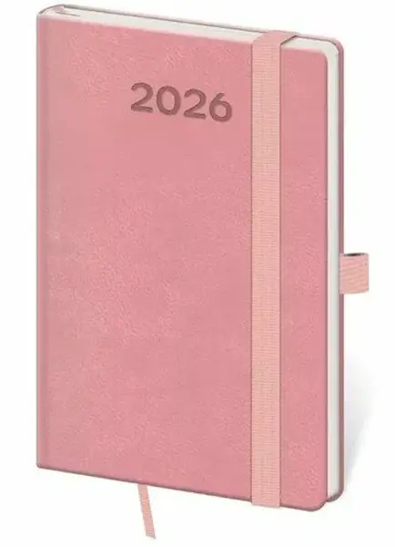 Diář 2026 týdenní kapesní Print Pop - růžová