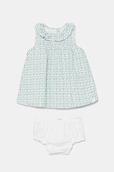 Dětské plátěné šaty United Colors of Benetton modrá barva, mini, 4Q1NAV00O