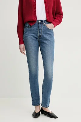 Džíny Levi's 501 SKINNY dámské, modrá barva, 29502