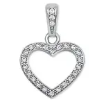 Soliter Srdíčkový přívěsek z bílého zlata s krystaly 249 001 00561 07