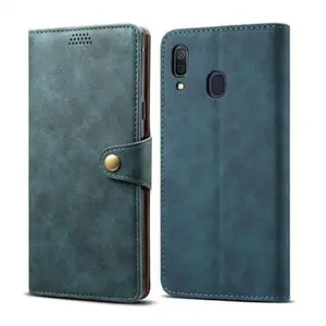 Lenuo Leather flipové pouzdro na Samsung Galaxy A30, blue
