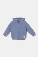 Dětská mikina United Colors of Benetton fialová barva, s kapucí, hladká, 3Z4JA501K