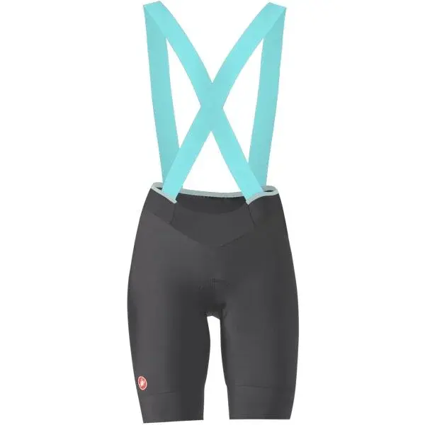Castelli PRIMA 2 DT BIBSHORT Dámske cyklistické nohavice, tmavo sivá, veľkosť