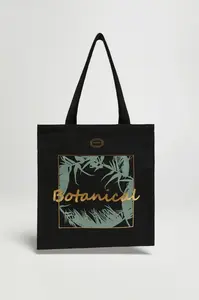 Marisse Black Shopper Bag With Inscription