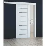 Posuvný systém na stenu Naturel pre dvere 80cm biely POSUVNSBLAK80