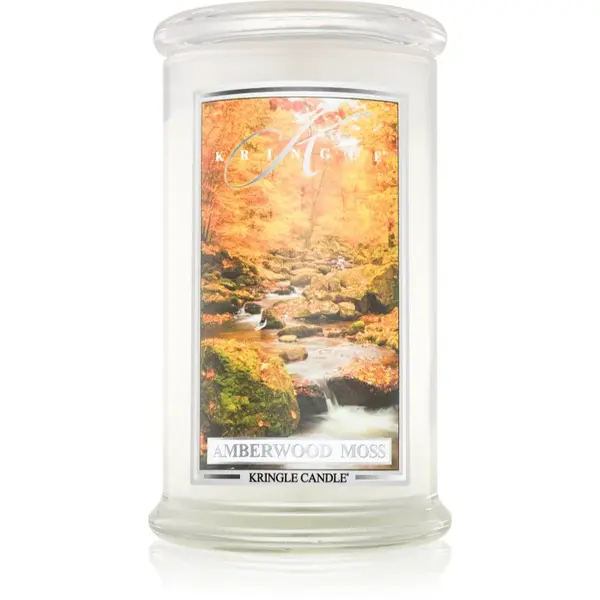 Kringle Candle Amberwood Moss vonná svíčka 624 g