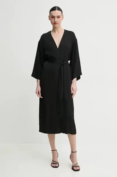 Šaty ISABELLE BLANCHE černá barva, midi, IS25SS-A120-T011