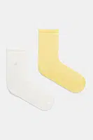 Ponožky Calvin Klein 2-pack dámské, žlutá barva, 701231377