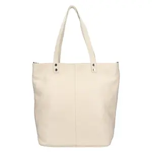 Dámská kožená kabelka Italia Elena - béžová