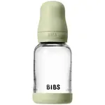 BIBS Baby Glass Bottle Silicone antikoliková láhev se silikonovým pítkem Sage 120 ml