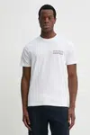 Bavlněné tričko Tommy Hilfiger bílá barva, s potiskem, MW0MW38614