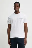 Bavlněné tričko Tommy Hilfiger bílá barva, s potiskem, MW0MW38614