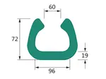 10 ks - Pěnový polyetylén Profil  U FIX 100 (1ks=2bm)