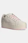 Tommy Jeans Kožené sneakers boty Tommy Jeans TJW FLATFORM ESS