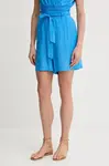 Kraťasy Liu Jo dámské, modrá barva, high waist, VA5172.T2920