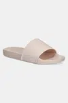 Pantofle Calvin Klein Jeans SLIDE MONOGRAM TPU dámské, béžová barva, YW0YW01715