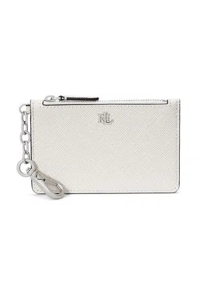 Kožená peněženka Lauren Ralph Lauren dámská, bílá barva, 432966789