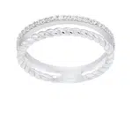 Brilio Silver Půvabný stříbrný prsten se zirkony GR044W 48 mm