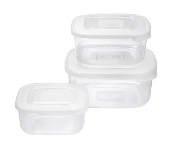 Tontarelli Dóza na potraviny Family čtvercová 3 ks bílá