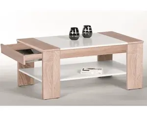 Konferenčný stolík Finley Plus, dub sonoma/biely%