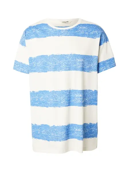 INDICODE JEANS Tričko 'Paint'  azúrová / biela
