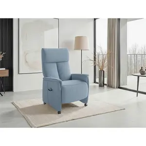 Sit & More RELAXAČNÍ KŘESLO, textil, světle modrá