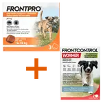 Frontpro 28.3mg 4-10kg 3 žvýkací tablety + Frontcontrol Wormer pro psy 2 tablety