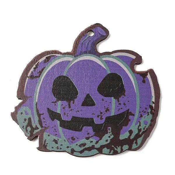 Halloween Printed Wooden Big Pendants