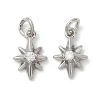 Brass Micro Pave Cubic Zirconia Pendants